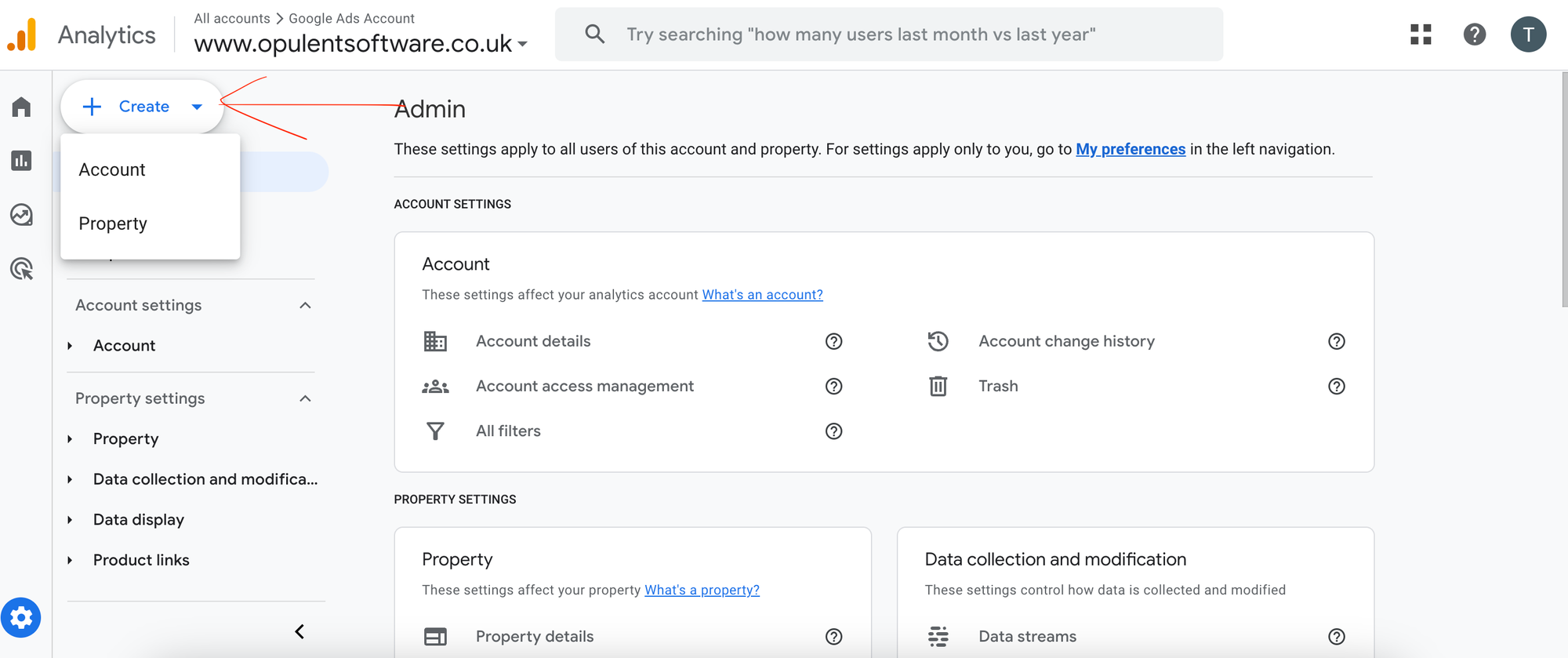 GA4 Property Dashboard